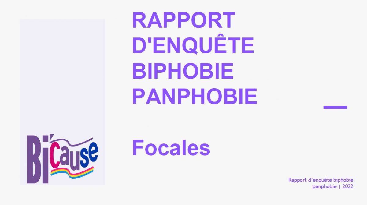 Rapport d&rsquo;enquête Biphobie Panphobie : focales